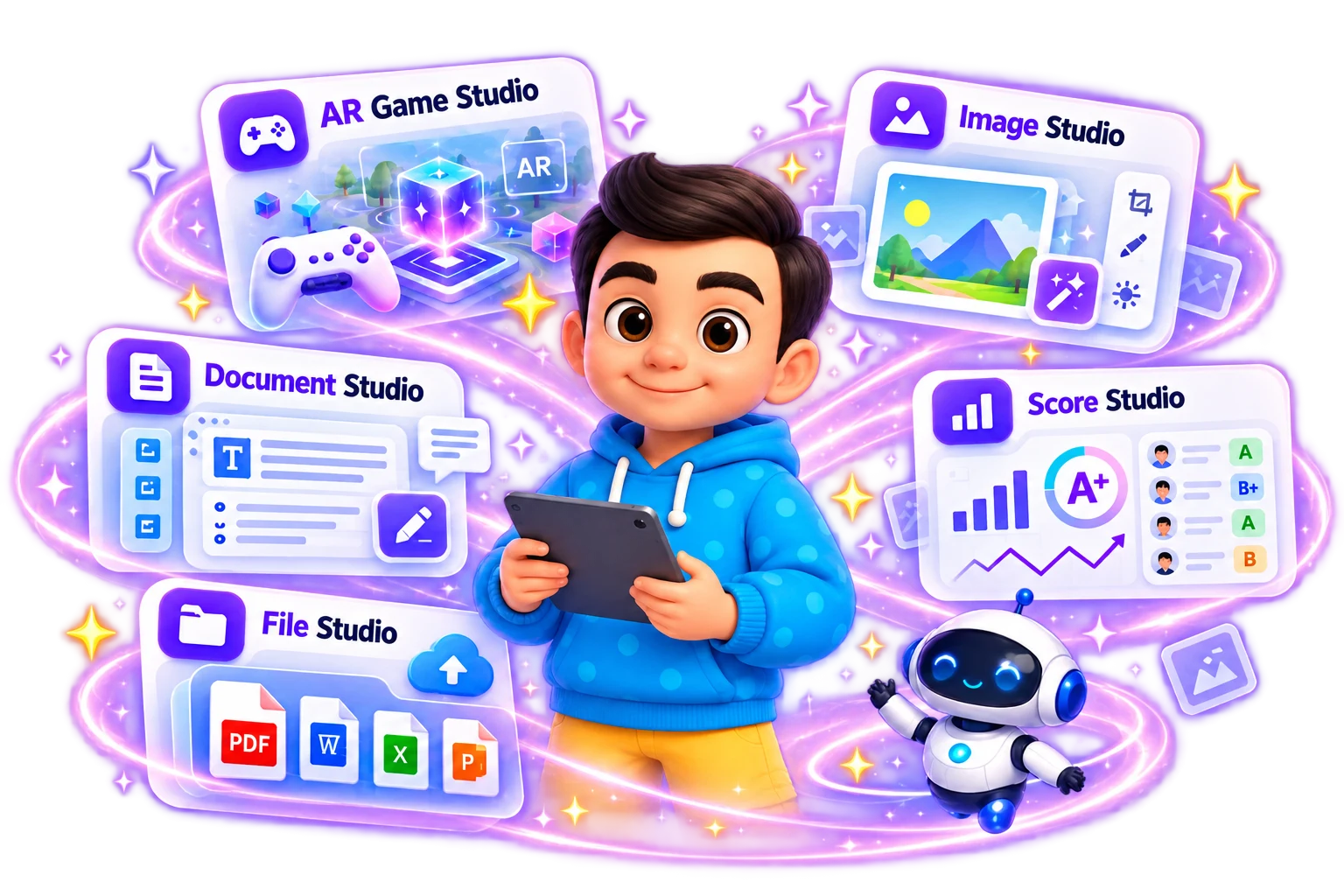 ผู้ใช้งานพร้อมผู้ช่วย AI สำหรับสร้างเอกสาร ภาพ เกม และจัดการไฟล์